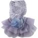 Elegant Gray Sequin Dog Dress - Small Pet Tutu Costume for Weddings & Special Occasions - Buy Online on SooperMarket.com