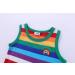 Mud Kingdom Little Boys Rainbow Stripe T-Shirt - Green Sleeveless (4 Years) - Buy Online on SooperMarket.com