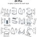 Niuhong 24 Pieces Jewellery Dreadlocks Braids Hair Clips Braiding Hair Cuffs Hair Rings Viking Braids Loc Hair Accessories Hair Clips Braids Accessories Women and Girls (Silver) - Buy Online on SooperMarket.com