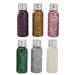 6 Colors 180ML Glitter Set Arts and Craft Supplies Glitter Festival Glitter Makeup Glitter Multiple Highlights Art Craft Sequin Pigment Powder Dust Set for Body Nail Face Hair Eyeshadow Makeup