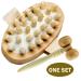 JIAHAO Natural Wood Hand-Held Massager Body Brush for Cellulite Reduction - Set of 2 (Large) - Buy Online on SooperMarket.com