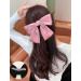 2PCS Silky Satin Hair Bows Hair Clip Black Hair Ribbon Ponytail Holder Accessories Slides Metal Clips Hair Bow for Women Girls Toddlers Teens Kids (Bow Clip-Pink) - Buy Online on SooperMarket.com