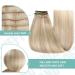 Youngsee Clip-In Hair Extensions - 35cm Real Hair 120g - Ashblond & Platinum Highlights - 7 Pieces - Buy Online on SooperMarket.com