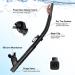Adults' Snorkel Set with Anti-Fog Spray | Adjustable Panoramic Swim Mask | Dry Top Snorkel Kit for Diving and Swimming | Tempered Glass Scuba Mask in Black - Buy Online on SooperMarket.com