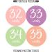 Pregnancy Weekly Belly Growth Stickers - Maternity Keepsake - Set of 36 Week by Week Pregnancy Photo Props - Buy Online on SooperMarket.com