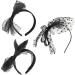 SUNTRADE Women 80's Party Lace Headband with Bow 80s Costumes Accessories Set of 3 - Buy Online on SooperMarket.com