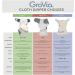 GroVia Reusable Hybrid Cloth Diaper Snap Shell - One Size Cloud | Eco-Friendly Baby Diaper Cover - Buy Online on SooperMarket.com
