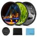 49mm Star Filter 3 Pieces Starburst Lens Filter(4 Points,6 Points,8 Points) with Centre Pinch Lens Cap for Nikon Sony Olympus and Other DSLR Cameras + 3 Slot Filter Pouch