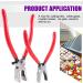 Swpeet Heavy Duty Breaker Grozer Pliers and Glass Running Pliers Kit - Perfect for Stained Glass | Flat & Curve Jaws with Rubber Tips - Buy Online on SooperMarket.com