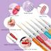 Saviland 6Pcs Nail Art Liner Brush Set with Crushed Diamond Rhinestone Handle - Sizes 7/9/11/13/15/21mm - Ideal for Nail Design and Painting - NO.1 Nail Art Brushes - Buy Online on SooperMarket.com