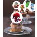 Pre-Cut Superheroes 1A Edible Stand up Wafer Paper Cupcake Toppers Cake Decorations Birthday Party Superhero Mix (12) - Buy Online on SooperMarket.com