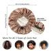 Satin Bonnet Silk Sleeping Cap - Reversible Large Hair Wrap for Curly Hair - Women/Girls Champagne+Coffee - Buy Online on SooperMarket.com