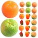 KOMBIUDA 24pcs Artificial Fruit Realistic Fruit Decoration Kitchen Wedding Decoration Jewelry Making Fruits Hair Clips Charm Fake Orange Kid Jewelry Resin Fruit Ornaments Child Lemon Mini