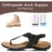 Women's Orthopedic Sandals with Arch Support - Athlefit Comfortable Orthotic Flip Flops in Black (Size 8.5) - Buy Online on SooperMarket.com