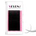 VEYES Classic Individual Lash Extensions 0.03-0.20 C/CC/D Curl 8-20mm Mixed & Single Length Volume Eyelashes Tray Matte Black Professional Supplies for Lash Techs (0.03 C 16mm)