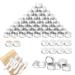 60 pieces of jaws pamiyo 5ml empty can clear crucible cream can empty transparent crucible tap with screw cap trip potty pot set for lotion cream mini candles cosmetic (white) 5ml white