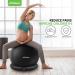 Trideer Ball Chair 65cm with Base & Bands | Exercise & Stability Ball for Home Gym | Balance & Abs Workout | Relieve Back Pain | Black - Buy Online on SooperMarket.com