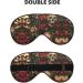 SSIMOO Skull & Red Rose Soft Sleep Eye Mask | Breathable Travel Eye Patch for Relaxation | Black - Buy Online on SooperMarket.com