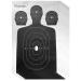Shooting Targets Paper - Shooting Targets for The Range with Silhouette - 4 Metal Hinge Clips Included - Target Practice Shooting Paper for Rifle, Gun, Pistol, Airsoft, Pellet Gun (17 x 25 in) 50 sheet cardstock