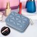 Travel Makeup Bag & Lipstick Case with Mirror - Mini Cosmetic Jewelry Box - Perfect New Year Gift - Blue - Buy Online on SooperMarket.com