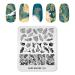 Alexnailart Stainless Steel Nail Stamping Template Manicure Nail Art DIY Decoration NA043