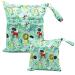 Egurs diaper bag for on the go Wetbag 1 piece large + 1 piece medium zoo-green