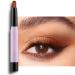 DELISOUL Cream Eyeshadow Matte & Shimmer Eyeshadow Stick Eye Brightener Stick Waterproof Eye Shadow Pencil Crayon Glitter Eyeliner Pen Long Lasting buildable Neutral Eye Makeup Brown Matte 04 Brown Orange Matte