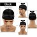 2PCS Men's Silky Stocking Wave Cap Set for Good Compression Over Durag - Black (Thick Hair Style) - Buy Online on SooperMarket.com