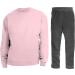 Hanes ComfortSoft Pale Pink Crew Neck Shirt and Charcoal Heather Sweatpants Set for Men - Buy Online on SooperMarket.com