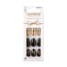 KISS imPRESS Limited Edition Holiday Press-On Manicure with PureFit Technology Medium Length Coffin Shaped Black Press-On Nails Style 'Naughty or Nice