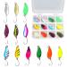 12 pieces of trout spoon set trout bait trout turn signal set with spoon box trout spinner realistic trout bait trout bait set for pike zander perch 5g