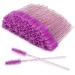 XPP Disposable Eyelash Brushes 100PCS Eye Brow Spoolie Castor Oil Brush Mascara Wands Cosmetic Makeup Tools(Crystal Purple)