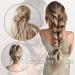 4Pcs Ombre Dirty Blonde Clip in Hair Extensions - 20Inch Full Head Curly Wavy Synthetic Hair - Buy Online on SooperMarket.com