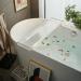 Acrylic Bathtub Tray Caddy with Non-Slip Surface and Gold Handles - Buy Online on SooperMarket.com