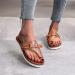 Evzosrz Women's Orthopedic Ring Toe Sandals - Brown, Size 9 | Casual Summer Beach Retro Orthotic Slides - Buy Online on SooperMarket.com