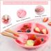 6-Piece Silicone Baby Weaning Set in Pink | Bib, Plate, Bowl, Cup, Fork & Spoon for Babies, Toddlers & Kids - Buy Online on SooperMarket.com