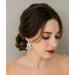 SWEETV Handmade Gold Wedding Hair Comb and Bridal Earrings Set - Elegant Accessories for Brides - Buy Online on SooperMarket.com