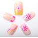 NOVO OVO Short Square Floral False Nails Kit - Happiness as Flowers Purple Lavender Swirl - Valentine's Day & Spring - Buy Online on SooperMarket.com