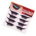 Eyelash Stickers Set 4 Pairs Reusable Waterproof Self Adhesive Glitter Easy to Use Makeup Bold Colors Black Wide Application (Purple)