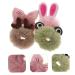 KALLORY Toddler Hair Tie 4pcs Ponytail Fluffy Bands - Cute Animal Scrunchies for Girls & Women - Buy Online on SooperMarket.com