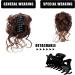 Long beard ball head wig bun grab clip Fluffy natural scrunchie bridal cocktail hairpin Messy Hair Bun Extensions Curly Wavy Hair Scrunchies Messy Bun Hairpiece (Light brown with darker shades) - Buy Online on SooperMarket.com