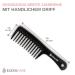 ELEXACARE Wide Toothed Curling Comb 24 cm Coarse-Toothed Styler for Curls & Long Hair | Black | International Shipping - Buy Online on SooperMarket.com