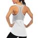 ICTIVE Workout Tank Tops for Women Sleeveless Yoga Tops for Women Mesh Racerback Tank Tops Muscle Tank Medium White
