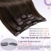 LAAVOO Brown Clip-In Extensions - 30cm Remy Real Hair Ombre Brown with Light Brown Clips | 70g/5pcs Double Tress - Buy Online on SooperMarket.com