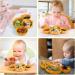 Vicloon Baby Suction Plate Set with Bendable Fork & Spoon - Yellow Bee | Non-Slip Silicone Divided Plate for Self Feeding | BPA-Free & FDA Approved | Dishwasher Safe - Buy Online on SooperMarket.com