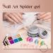 MIZHSE Clear Spider Gel + 6 Colors Chrome Nail Powder Set for Metallic Mirror Effect Nail Art - DIY Manicure Kit - Buy Online on SooperMarket.com