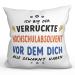 MUGFFINS GRADUATE man Cushion Padding included - in German - Dich alle gewarnt haben - Funny gift - Pillow: cover and filling 15.7x15.7 inches Hochschulabsolvent