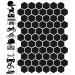 Biomar labs reflectors Reflecting Hexagon sticker reflex film black stickers set (71 pieces) self -adhesive bike reflective reflector safety sticker D 52