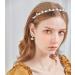2 Pcs Pearl Rhinestone Headbands - Bridal Hair Hoop for Elegant Women and Girls - Buy Online on SooperMarket.com