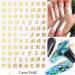 3D Holographic Old English Alphabet Nail Art Stickers - Glitter Self-Adhesive Decals for Acrylic Nails - 8 Sheets - Buy Online on SooperMarket.com